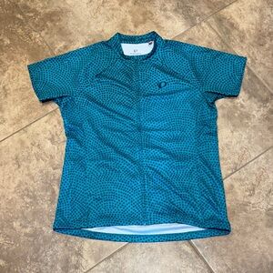 NWT Pearl Izumi Blue Cycling Jersey with Dot Pattern—Size Large